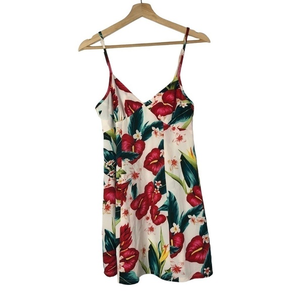 Show Me Your Mumu SMYM Andrew Tunic White Hawaiian Floral Mini Dress M - Picture 1 of 4